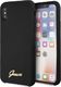 Guess Etui Guess do iPhone X / Xs czarny hard case Silicone Vintage Gold Logo 1