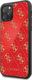 Guess Oryginalne Etui Guess do iPhone 11 Pro czerwony/red hard case Double Layer Glitter 2