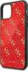 Guess Oryginalne Etui Guess do iPhone 11 Pro czerwony/red hard case Double Layer Glitter 3
