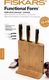 Fiskars Zestaw 3 noży w bloku bambusowym 1057553 1