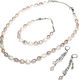 GANELLI Jewelry & handmade Zestaw biżuterii GANELLI - naszyjnik, bransoletka i kolczyki z perły naturalne (kultura) 1