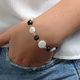 GANELLI Jewelry & handmade Zestaw biżuterii GANELLI - długi naszyjnik i bransoletka wykonane z czarnych kamieni Onix, biały Onix, sidef 3