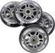 Nils Extreme PU 76x24 82A CZARNE N (4 szt.) + ABEC-9 (8 szt.) ZESTAW NILS EXTREME 1