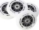 Nils Extreme PU 84x24 82A BIAŁE MATOWE (4 szt.) + ABEC-9 CHROME (8 szt.) ZESTAW NILS EXTREME 2