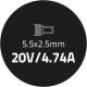 Zasilacz do laptopa Qoltec 90 W, 2.5 mm, 4.7 A, 20 V (50099.90W) 3