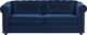 Beliani Sofa rozkładana welurowa niebieska CHESTERFIELD 1