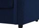 Beliani Sofa rozkładana welurowa niebieska CHESTERFIELD 7