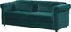 Beliani Sofa rozkładana welurowa zielona CHESTERFIELD 3