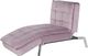 Beliani Szezlong welurowy rozkładany różowy LOIRET 7