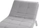 Beliani Szezlong welurowy rozkładany jasnoszary LOIRET 7