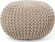 Beliani Puf 40 x 25 cm beżowy CONRAD 1
