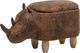 Beliani Pufa zwierzak ze schowkiem brązowa RHINO 1