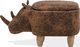 Beliani Pufa zwierzak ze schowkiem brązowa RHINO 2