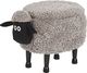 Beliani Pufa zwierzak ze schowkiem szara SHEEP 1