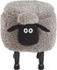 Beliani Pufa zwierzak ze schowkiem szara SHEEP 3