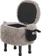 Beliani Pufa zwierzak ze schowkiem szara SHEEP 4