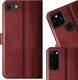 Surazo Etui na telefon Surazo ze skóry naturalnej Wallet case - Nubuk Czerwony 4