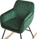 Beliani Fotel bujany welurowy zielony LIARUM 4
