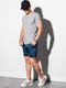 Ombre T-shirt męski bawełniany basic S1369 - szary XXL 1