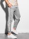 Ombre Spodnie męskie dresowe joggery P951 - szare melanż XXL 1