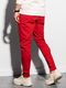 Ombre Spodnie męskie dresowe joggery P952 - czerwone M 3