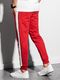 Ombre Spodnie męskie dresowe joggery P951 - czerwone L 3