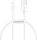 Kabel USB Baseus USB-A - Lightning 0.25 m Biały (CALYS-02) 1
