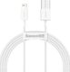 Kabel USB Baseus USB-A - Lightning 1.5 m Biały (CALYS-B02) 1