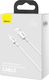 Kabel USB Baseus USB-A - USB-C 1 m Biały (CATYS-02) 9