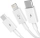 Kabel USB Baseus USB-A - USB-C + microUSB + Lightning 1.5 m Biały (CAMLTYS-02) 2