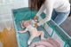 Caretero Łóżeczko turystyczne Caretero BASIC PLUS kojec + torba - różowe 14