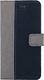 Surazo Etui na telefon Surazo ze skóry naturalnej Wallet case - Nubuk Szary i Granatowy (51401-290) - 51401-290 1