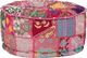 Elior Okrągła różowa pufa patchwork - Tela 3X 2