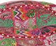 Elior Okrągła różowa pufa patchwork - Tela 3X 4