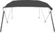 vidaXL Daszek bimini do łodzi, 4 pałąki, antracytowy, 243x180x137 cm 2