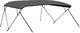 vidaXL Daszek bimini do łodzi, 4 pałąki, biały, 243x(230-244)x137 cm 5
