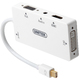 Adapter AV Unitek DisplayPort Mini - HDMI - D-Sub (VGA) - DVI-I biały (Y-6354) 1