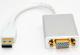 Adapter USB Techly USB - VGA Biały  (306950) 1