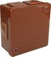 ViPlast 022-02 puszka n/t brązowa bez zacisków 6 wlotów 2 wkręty wym/zew 86x86x40 mm IP55 7908 1
