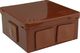 ViPlast 022-02 puszka n/t brązowa bez zacisków 6 wlotów 2 wkręty wym/zew 86x86x40 mm IP55 7908 2