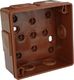 ViPlast 022-02 puszka n/t brązowa bez zacisków 6 wlotów 2 wkręty wym/zew 86x86x40 mm IP55 7908 5