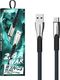 Kabel USB Somostel USB-A - USB-C 1 m Czarny (SMS-BW02 metalowe wtyki) 2