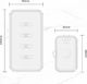 Powerbank Powerbank Magnetyczny 4w1 4x1200mAh + Stacja dokująca 8000mAh Wymienne końcówki ładowania (USB Typ C + Lightning + Micro USB) Magnetic Finger biały 1