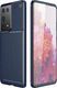 Etui SAMSUNG GALAXY S21 ULTRA Pancerne Shockproof Carbon Fiber niebieskie 1