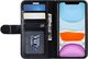 Crong Crong Booklet Wallet - Etui iPhone 11 z kieszeniami + funkcja podstawki (czarny) 1