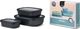 Mepal Zestaw 3 misek Cirqula prostokątna 500 1000 2000 Black 106270041100 1