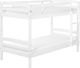 Beliani Łóżko piętrowe drewniane 90 x 200 cm białe REGAT 1