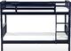 Beliani Łóżko piętrowe drewniane 90 x 200 cm niebieskie REVIN 2