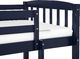 Beliani Łóżko piętrowe drewniane 90 x 200 cm niebieskie REVIN 4