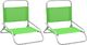 vidaXL Składane krzesła plażowe 2 szt. zielone obite tkaniną 1